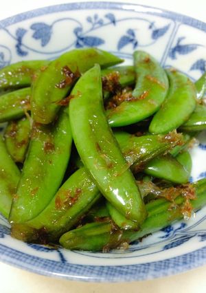 スナップエンドウの砂糖醤油炒めおかか和え-レシピのメイン写真