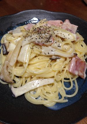 エリンギ・ベーコン和なクリームパスタ-レシピのメイン写真