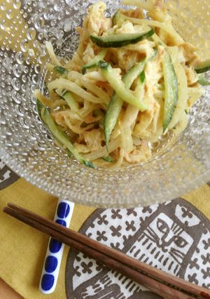 ツナ缶で！切り干し大根のカレーマヨサラダ-レシピのメイン写真