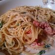 たらこと大根菜のクリームパスタ