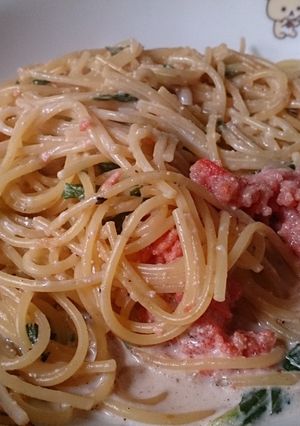 たらこと大根菜のクリームパスタ-レシピのメイン写真