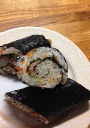 スロージューサーの搾りかすで簡単恵方巻き-レシピのメイン写真