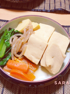 高野豆腐と小松菜の煮物-レシピのメイン写真
