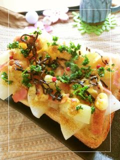 大根×ベーコン×玉葱の和カレートースト-レシピのメイン写真