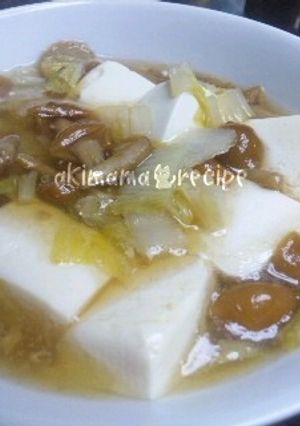 簡単♪我が家の豆腐のなめこあんかけ風-レシピのメイン写真