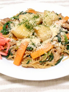 ニラたっぷり!いもフライ風焼そば-レシピのメイン写真