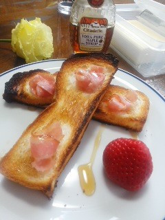 簡単朝食に☆メープルベーコントースト☆-レシピのメイン写真