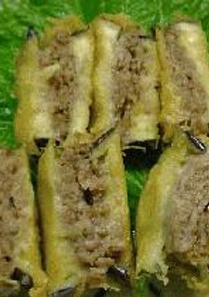簡単★ヘルシー　なすのひき肉はさみ揚げ-レシピのメイン写真