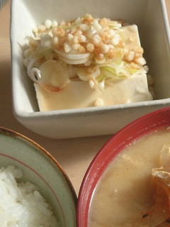 揚げ玉サクサク冷奴-レシピのメイン写真