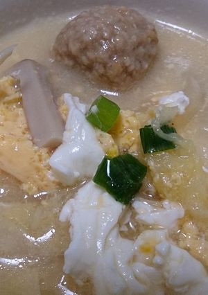 冷凍肉団子で＊卵と白菜の中華スープ-レシピのメイン写真
