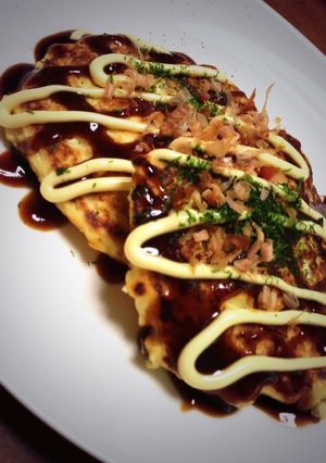 お豆腐キャベツのふわふわお好み焼き♡-レシピのメイン写真