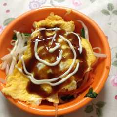 子供が大好きな 野菜炒めお好み焼き風-レシピのメイン写真