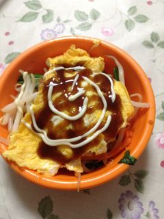子供が大好きな 野菜炒めお好み焼き風-レシピのメイン写真