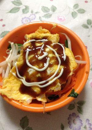 子供が大好きな 野菜炒めお好み焼き風-レシピのメイン写真