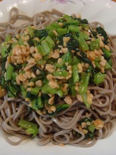 ターサイ納豆のそば-レシピのメイン写真