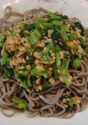 ターサイ納豆のそば-レシピのメイン写真
