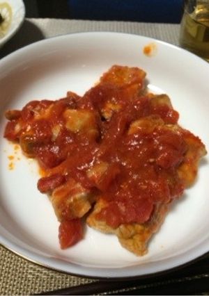 肉巻き茄子のトマト煮込み♪-レシピのメイン写真