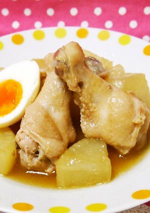面取り簡単☆大根と鶏の手羽元煮込み-レシピのメイン写真