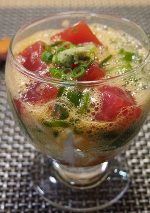 辛・辛っ醤油～！生めかぶとマグロの和え物-レシピのメイン写真