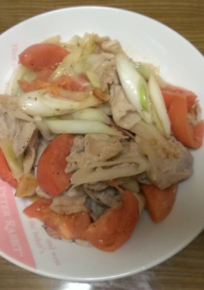 トマトと豚肉の炒め-レシピのメイン写真