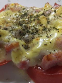 トマトとベーコンのマヨチーズ焼き-レシピのメイン写真
