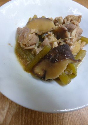 ふきと干しシイタケと鶏肉の炒め煮-レシピのメイン写真