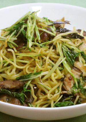 しば漬けと水菜の塩焼きそば-レシピのメイン写真