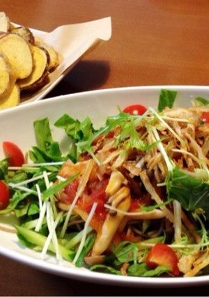 トマト缶でサラダ蕎麦-レシピのメイン写真