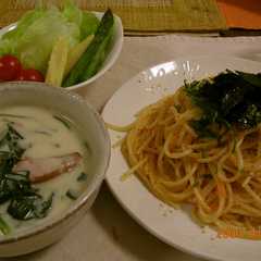 รูปของ 簡単！明太子パスタ