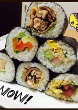絶対美味しい恵方巻(焼肉＆まぐろユッケ)-レシピのメイン写真