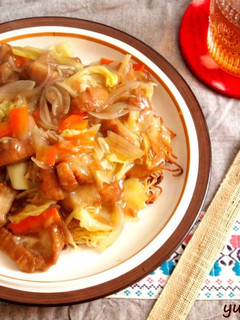 仙台麩の塩あんかけ固焼きそば-レシピのメイン写真