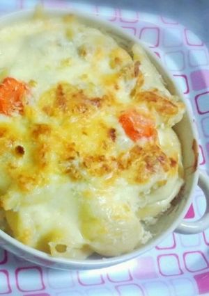 ベビーホタテと鶏肉の牛乳グラタン-レシピのメイン写真