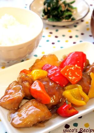 鶏胸肉と彩野菜の甘酢あんかけ-レシピのメイン写真