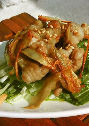 簡単！水菜＆ゴボウが大好きになるサラダ♬-レシピのメイン写真