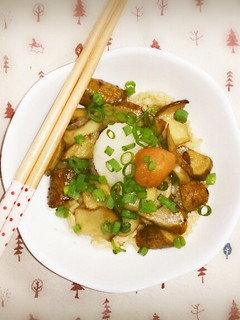 エリンギと牛蒡のきんぴらおろし丼。-レシピのメイン写真