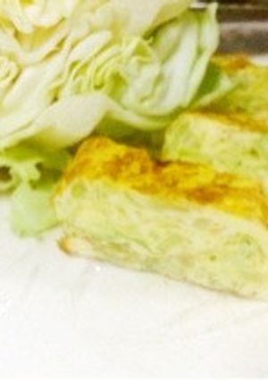 お弁当に♡キャベツ入り卵焼き-レシピのメイン写真