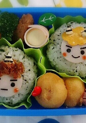 簡単！乗せるだけ！節分キャラ弁当-レシピのメイン写真