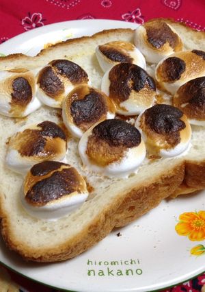 手焼き煎餅のようなマシュマロトースト♡-レシピのメイン写真