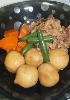 レンジで簡単に和食!!牛肉と里芋煮☆-レシピのメイン写真
