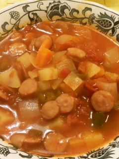 半端野菜とソーセージのトマトスープ-レシピのメイン写真