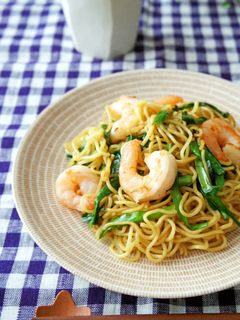 ランチに☆海老ニラ焼きそば-レシピのメイン写真