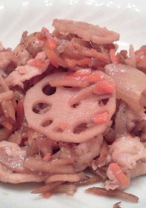 豚肉と根菜の甘辛炒め-レシピのメイン写真