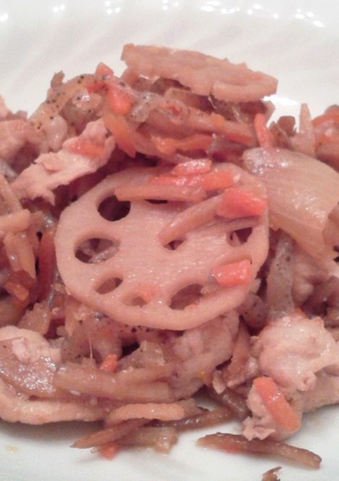 豚肉と根菜の甘辛炒め-レシピのメイン写真
