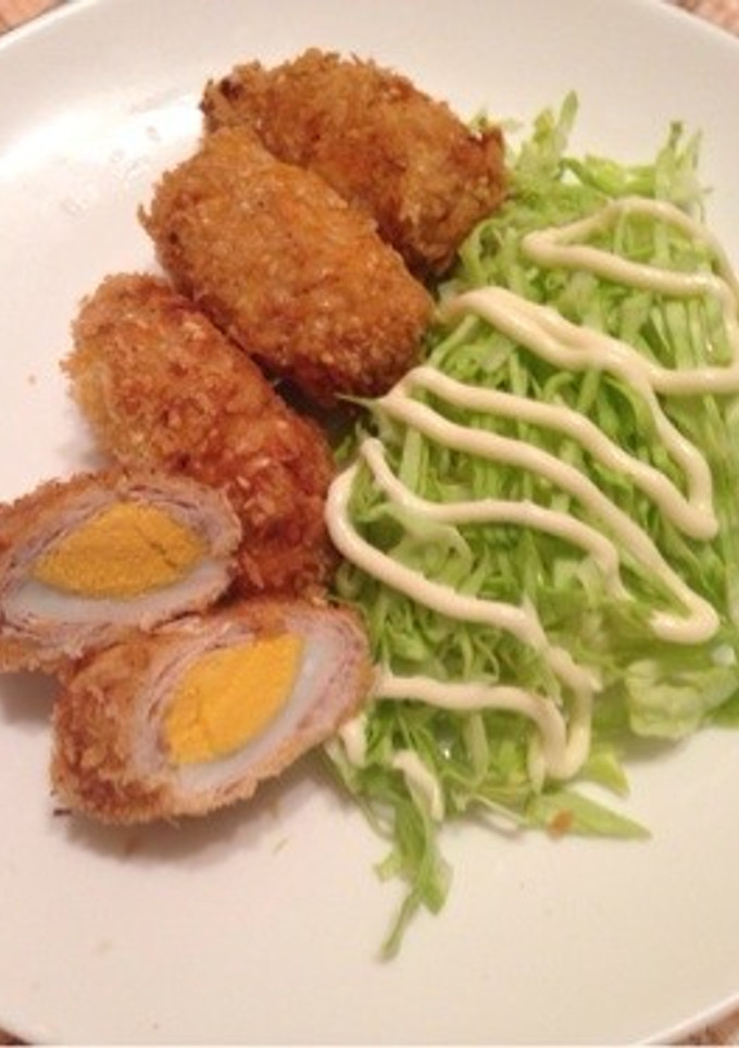 ひとくち卵の豚肉巻きフライ-レシピのメイン写真