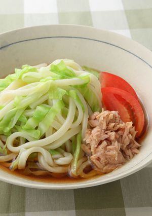 春キャベツの冷やしぶっかけうどん-レシピのメイン写真