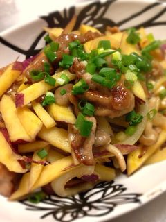 簡単★豚肉とサツマイモの甘辛炒め★-レシピのメイン写真
