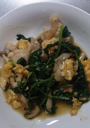 鶏肉と卵のほうれん草炒め-レシピのメイン写真
