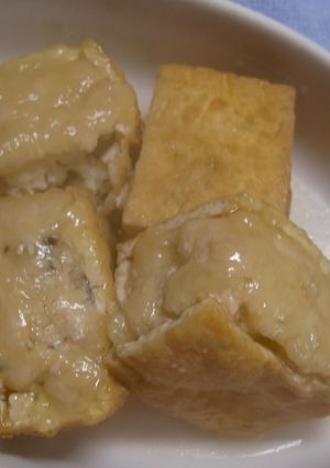 息子のごはん(厚揚げのおから詰め煮)-レシピのメイン写真