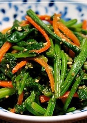 味噌が決め手！　ほうれん草の胡麻味噌和え-レシピのメイン写真