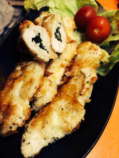 ささみシソチーズのパン粉バター焼き♫“-レシピのメイン写真